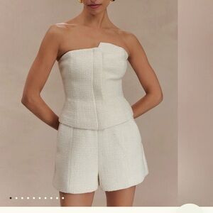 Meshki white Parker set size M top, S bottom